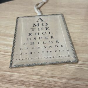 Decorative Eye Chart Wall Hanging With Mothers Love Message